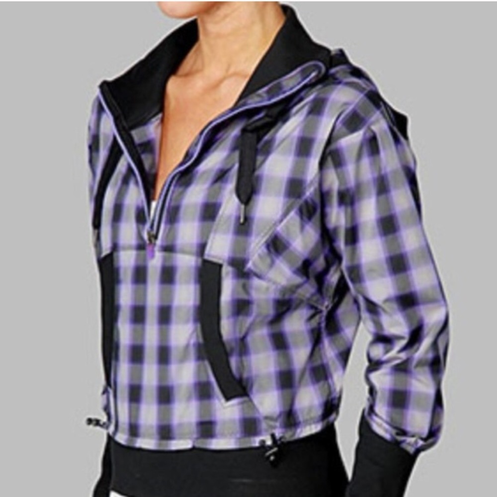 Lululemon Run Reflection Pullover Hoodie Plaid 10